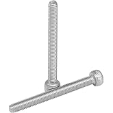 Marvexi M3 x 30mm Hex Socket Head Cap Screws Bolts, Silver | 304 Stainless Steel (18-8), Fully Threaded, 50Pcs