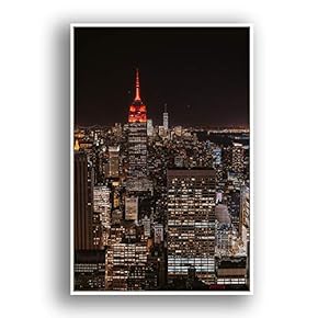 Framed Canvas Wall Art for Living Room, Bedroom Brooklyn Bridge and New York City Canvas Prints for Modern Home Decoration Ready to Hang - 16"x24" inches
