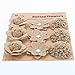 Natural Hessian Flowers Burlap Lotus Jute Dandelion Burlap Rose Vintage for DIY Craft Wedding Favor Decoration Centerpieces-9 Pcs (Mix)