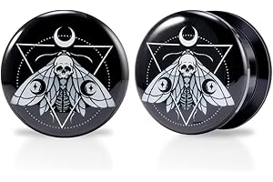 POBAISITER 1 Pair Acrylic Solid Screw On Ear Plugs Tunnels Jesus Christ Epoxy Allergy Free 2g - 1 Inch Stretcher Art Color Po