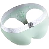 ZONBAILON Men's Briefs Dual Pouch Ice Silk Underwear Open-fly Breathable Sexy Panties