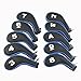 Craftsman Golf 3-SW 10pcs Long Neck Iron Durable Zippered Head Covers Black & Blue Fit All Brands Titleist, Callaway, Ping, Taylormade, Cobra, Nike, Etc. (Blue)