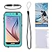 Samsung Galaxy S6 Waterproof Case, Meritcase Galaxy S6 IP68 Full Body Waterproof Dirt Proof Snowproof Shockproof Case for Outdoor Swimming Surfing Diving Snorkeling-Blue