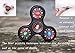 Spinner Fidget Toy,Laser Fine Print Stress Reducer Portable Tri-Spinner Anti-Anxiety 360 Spinner Relieves ADHD Anxiety EDC Hand Spinner,Drop Test,Mute Bearing(Charm of Black)