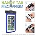 MoKo Waterproof Phone Pouch Holder, Underwater Cellphone Case Dry Bag with Lanyard Armband Compatible with iPhone 14 13 12 11 Pro Max X/Xr/Xs Max/SE 3, Samsung S21/S20/S10/S9, Blue