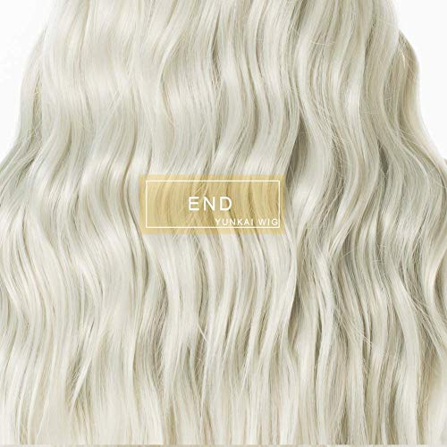 66cm Long Dark Brown Wig For Women, Elegant Platinum Blonde Color Ombre Hair Wig, 26-inch Of Pure Premium Synthetic Hair Long Wavy Hair WigYUNKAI (Platinum Blonde) - Thumbnail 3