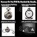 SIBOSUN Pocket Watch Steampunk Wolf Wolves Pattern Mens Chain Black Quartz Direwolf House Stark Game of Thrones