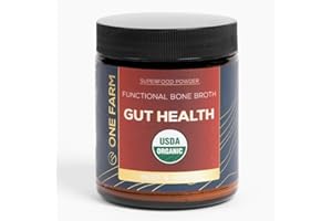 ONE FARM BY WAAYB One Farm Superfood Powder Gut Health, Organic Gut Soothing Blend and Prebiotic Blend, Non-GMO, Prebiotics with Bone Broth, Turkey Tail Mushroom, Slippery Elm, and Marshmallow Root for GI Health