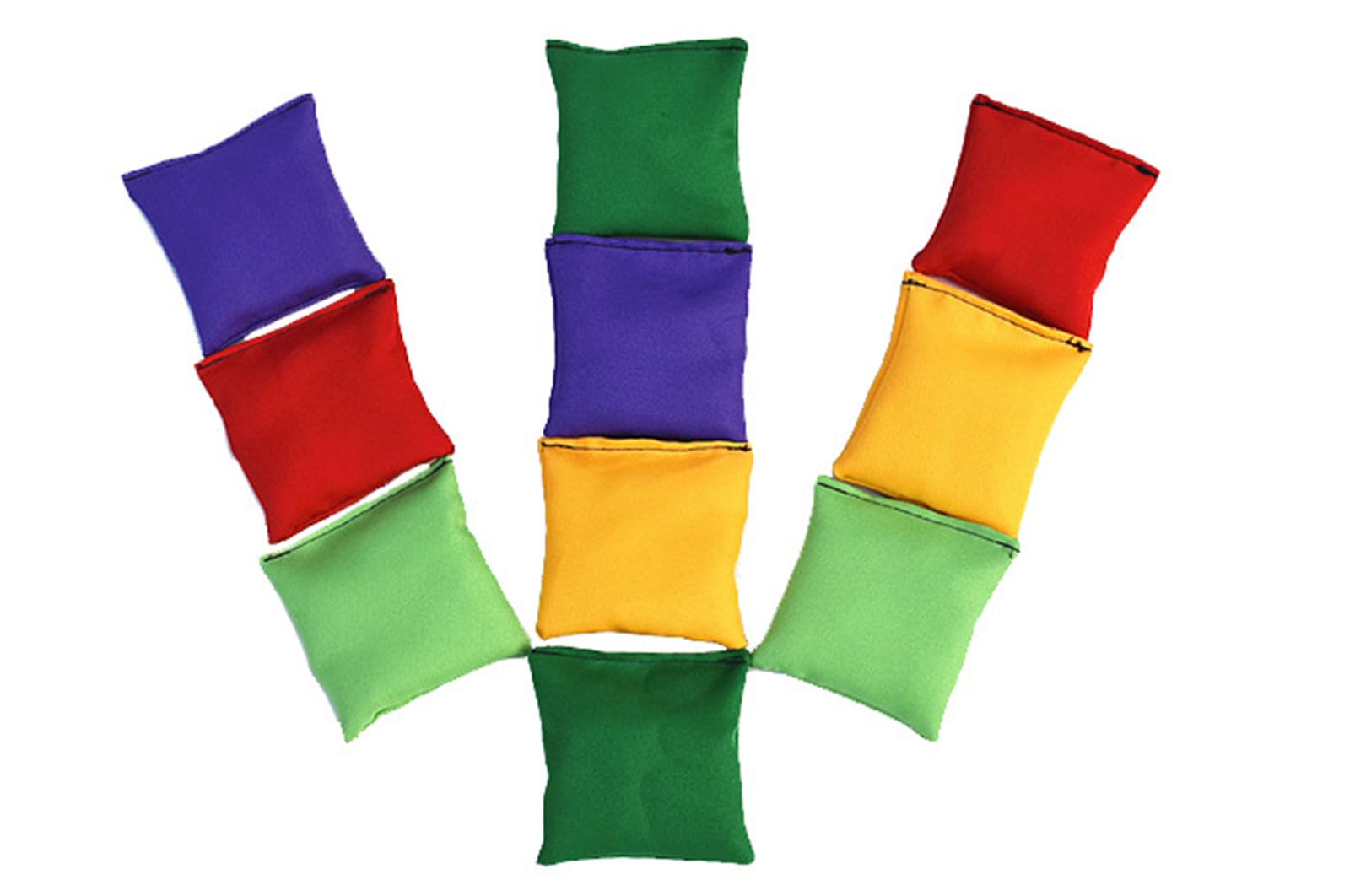 Bean Bags Kids Throwing Toy, 10Pcs Nylon Bean Bags Fun Sports Outdoor Family Games Bean Bag Toss Carnival Toys