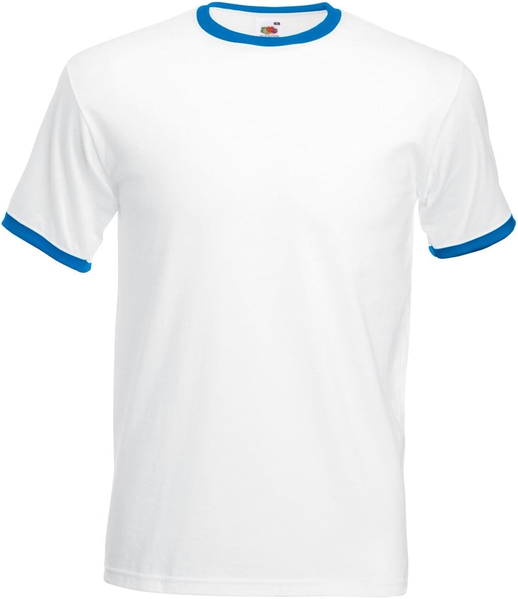 white and royal blue t shirt