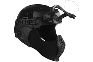 Tactical Fast Helmet Set Adjustable Airsoft Helmet with Mask and Flip-Up Integrated Goggles,Airsoft Paintball Outdoor Tactica