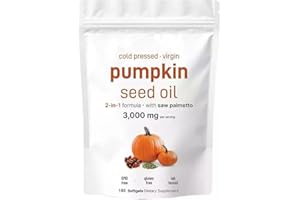 180Pcs Pumpkin Seed Oil Capsules, Pumpkin Seed Oil Capsules For Hair Growth