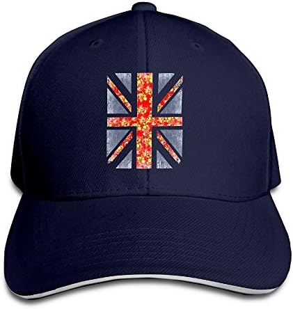 Visor Hats Floral Print Union Jack Sandwich Cap
