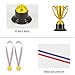 Biubee Pack of 72 Children's Golden Plastic Award Medals Trophy Set- 36Pcs Winner Medals Plus 36 Pcs Trophies for Sports, Competitions, Celebration and Party Favors
