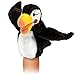 Folkmanis Little Puffin Hand Puppet, Black, White, Yellow, 1 EA