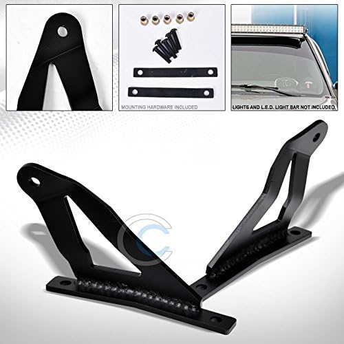 AutobotUSA Black Roof Pillar Mount Bracket Kit For 50" Curved Led Light Bar Fit 04-15 Titan