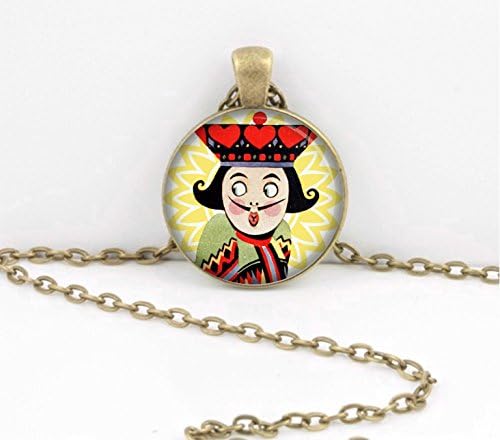 Alice in Wonderland Knave of Hearts Necklace Pendant Jewelry or Key Ring