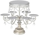 Elise Antique Silver-Crystal 12" High Cake and Cupcake Stand (Kitchen)