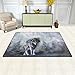 Yochoice Non-slip Area Rugs Home Decor, Stylish Running Wolf in the Mist Floor Mat Living Room Bedroom Carpets Doormats 31 x 20 inches