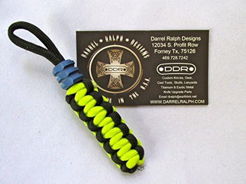 DDR Darrel Ralph L6 Titanium MEGA Bead Blue Frost Finish Glow in the Dark Lanyard