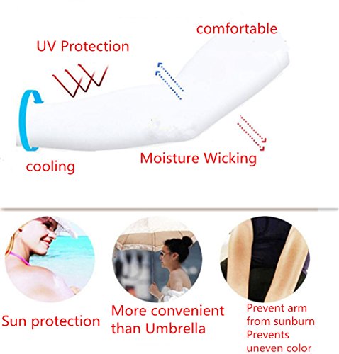 UV Protection Cooling Arm Sleeves Long Sun Sleeves for Men & Women UPF 50 Sun Sleeves for Cycling, Driving, Running, Basketball, Football & Outdoor Activities (Grey, Long)