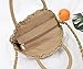 Straw Handbags for Women Beach Large Shoulder Summer Top Handle Crossbody Round Purse Ladies Woven Rattan Fashion Crochet Khaki without Buckle style 2