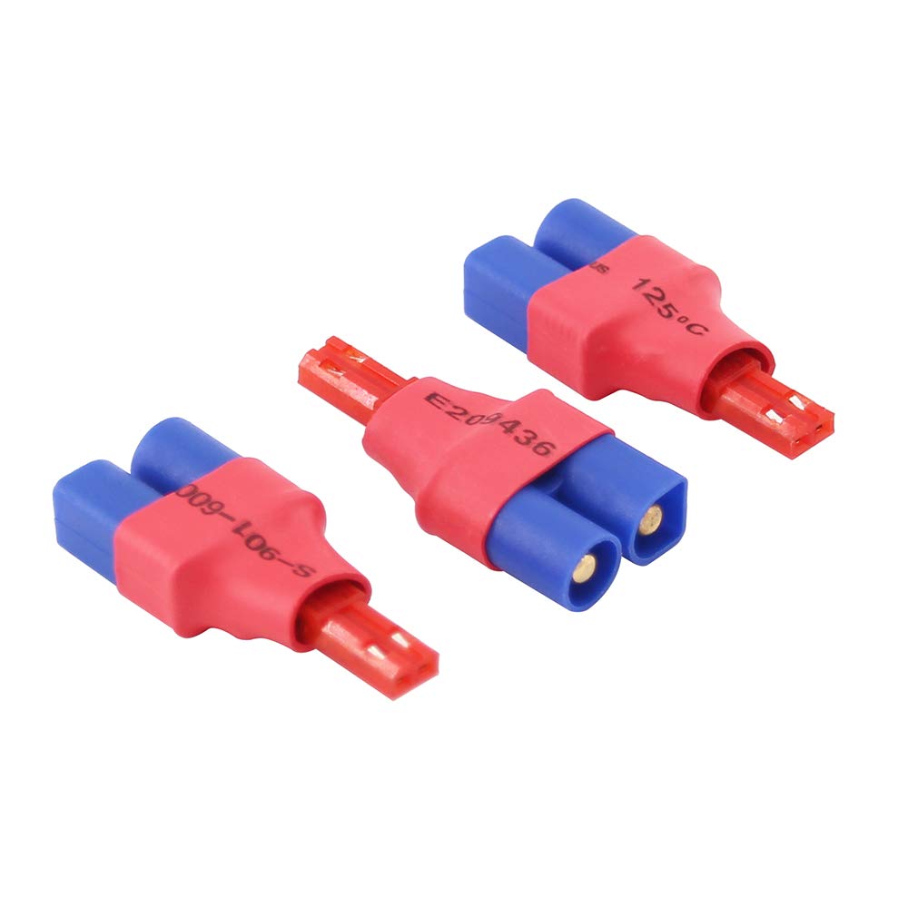 OliRC 3pcs No Wires Connector: EC3 Style Male to JST Adapter(C52-3)