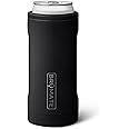 BrüMate Hopsulator Slim Can Cooler Insulated for 12oz Slim Cans | Skinny Can Insulated Stainless Steel Drink Holder for Hard Seltzer, Beer, Soda, and Energy Drinks (Matte Black)