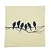 CoolDream Cotton Linen Square Decorative Throw Pillow Case Cushion Cover Bird Branch with Birdcage 18 X18