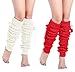Long Leg Warmer, V28 Women Men 80s Eighty's Ribbed Knit Dance Sports Leg Warmers