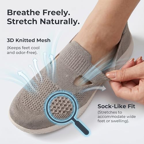 konhill Breathable Women's Slip-On Shoes – Lightweight Mesh Sports Shoes for Summer with Flexible Sole