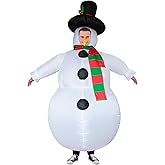 Inflatable Snowman Costume Christmas Costume Funny Blow Up Snowman Costumes for Cosplay Party