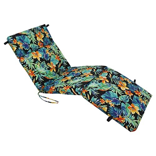 72-Inch By 24-Inch Patterned Polyester Outdoor Chaise Lounge Cushion 93475-Reo-62