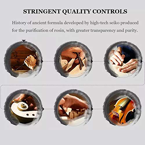 image for Rosin,HoFire 4 Packs Violin Rosin Light Low Dust Natural Rosin For Bow