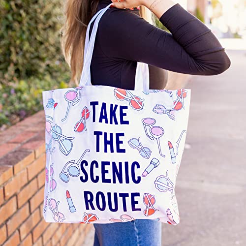 Kate Spade New York Canvas Book Tote, Large Shoulder Bag, Cute Tote for