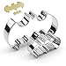 OliaDesign Batman Cookie Cutters Set Stainless Steel Mold (Set of 2), Silver