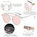 SojoS Classic Mens Womens Double Metal Bridge Round Sunglasses SJ2024 With Gold Frame/Pink Lens
