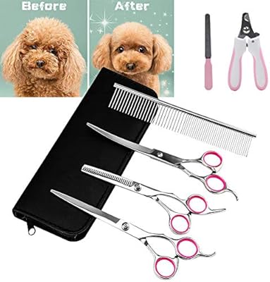 Amazon Com Dog Scissors Set 7 Inch Pet Grooming Scissors Set