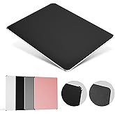 HONKID Hard Metal Mouse Pad for Desk, Aluminum Solid Mouse Pad for Magic Mouse and Pro/Air with Stable Rubber Base, Firm Mousepad for Travel and Home Office (Black)