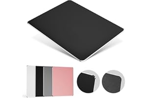 HONKID Hard Metal Mouse Pad for Desk, Aluminum Solid Mouse Pad for Magic Mouse and Pro/Air with Stable Rubber Base, Firm Mousepad for Travel and Home Office (Black)