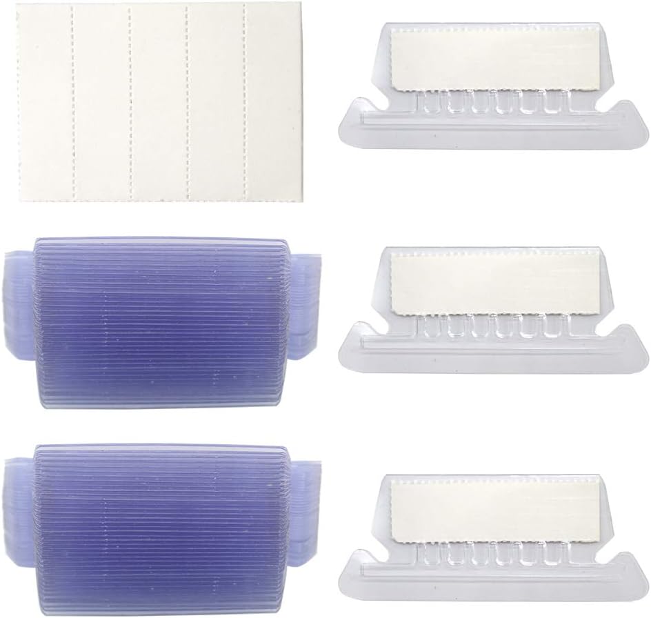 Cute Star Pack of 80 Hanging Folder Tabs with Inserts, Plastic Hanging File Label File Identification for Orgnizer and Boxes, Clear