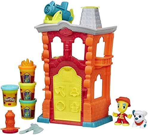 PLAY-DOH Town Firehouse Playset (Multi-Colour), Multicolor - Image 4