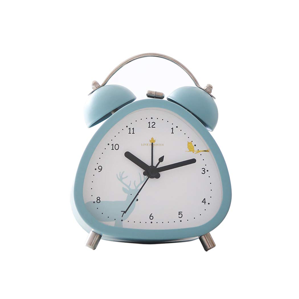 SWHONG Alarm Clocks for Heavy Sleepers,Loud Alarm Clocks for Bedrooms-10 * 4.9 * 12.7CM,Blue