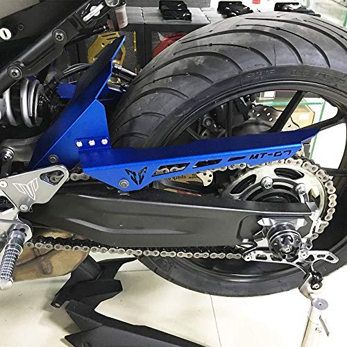 FATExpress for 2014-2017 Yamaha FZ07 MT07 Motorcycle Aluminum Rear Mudguard Fender Tire Hugger Chain Guard Cowl MT FZ 07 FZ-07 MT-07 2015 2016 (Black) - Thumbnail 7