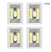 New Hope Store COB LED Night Lights, Battery Operated Cordless Switch 300 Lumen Closet & Cabinet Lamp for Baby Nursery, Hallways & Bedrooms - 4 Pack (Battery Not Included)
