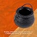 Halloween Mini Plastic Cauldrons - 24-Pack Black Witch Pots, Novelty Candy Holder Buckets, Small Kettles for Halloween Decoration, Party Supplies, 2.5 x 2.5 x 2.1 Inches