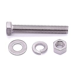 M8 x 45mm (10 Sets) Stainless Steel Hex Bolts with