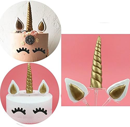 Handmade Unicorn Birthday Cake Toppers Set. Unicorn Party Decoration for Baby Shower,Wedding and Birthday Celebration.