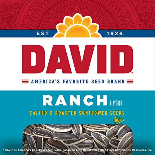 DAVID SEEDS Roasted and Salted Ranch Sunflower Seeds, 1.625 oz, 12 Pack Pricepulse