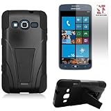 [SlickGears] Heavy Duty Impact Armor Kickstand Case for Samsung ATIV S NEO I8675 /SPH-I800/ SGH-I187 (Sprint, AT&T) + Premium Screen Protector (Black)